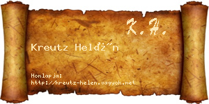 Kreutz Helén névjegykártya